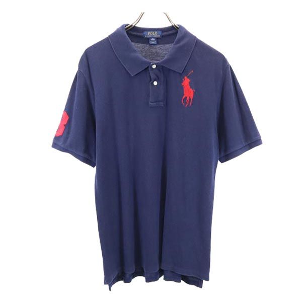 ポロラルフローレン 半袖 ポロシャツ XL(18-20) ネイビー系 POLO RALPH LAUREN 鹿の子 キッズ
