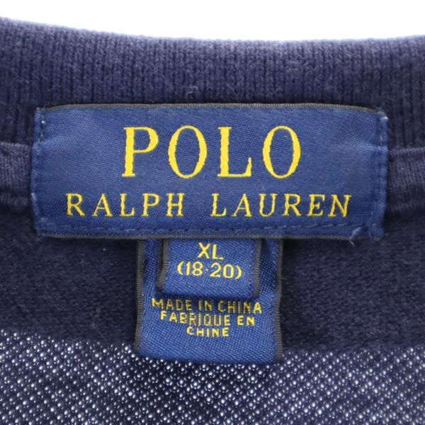 ポロラルフローレン 半袖 ポロシャツ XL(18-20) ネイビー系 POLO RALPH LAUREN 鹿の子 キッズ