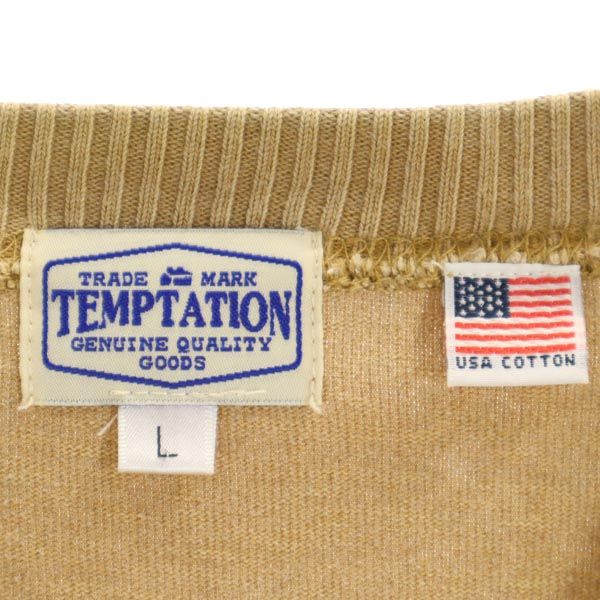 テンプテーション 半袖 Tシャツ L ブラウン系 TEMPTATION メンズ