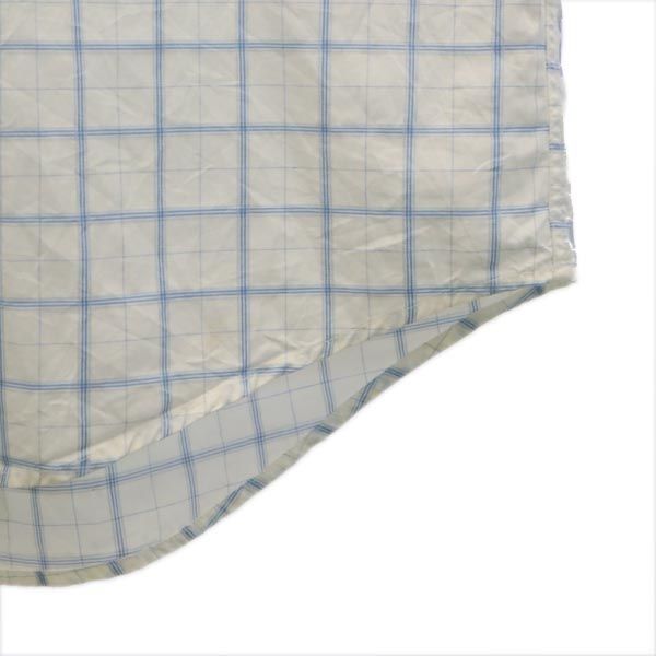 トミーヒルフィガー チェック柄 半袖 ボタンダウンシャツ XL ホワイト×ブルー TOMMY HILFIGER メンズ