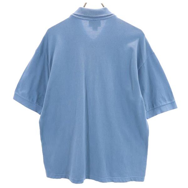 トラサルディ イタリア製 半袖 ポロシャツ XL ブルー系 TRUSSARDI メンズ