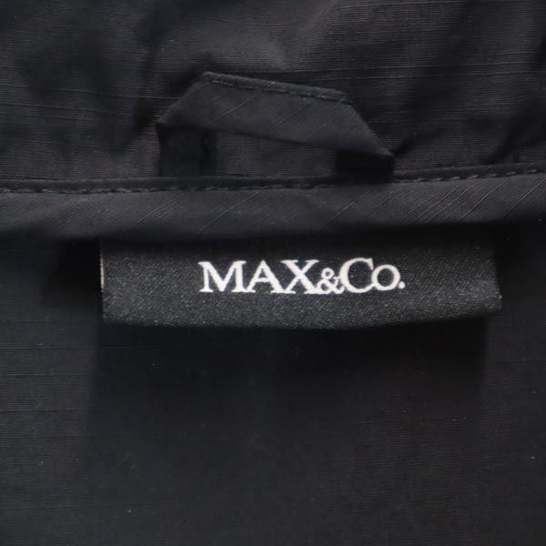 MAX&CO マックスアンドコー 7分袖 フルジップ ジャケット 38 ブラック レディース