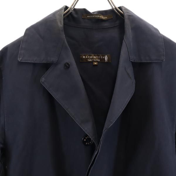 Mackintosh マッキントッシュ 英国製 ゴム引き コート 36 ネイビー系 メンズ