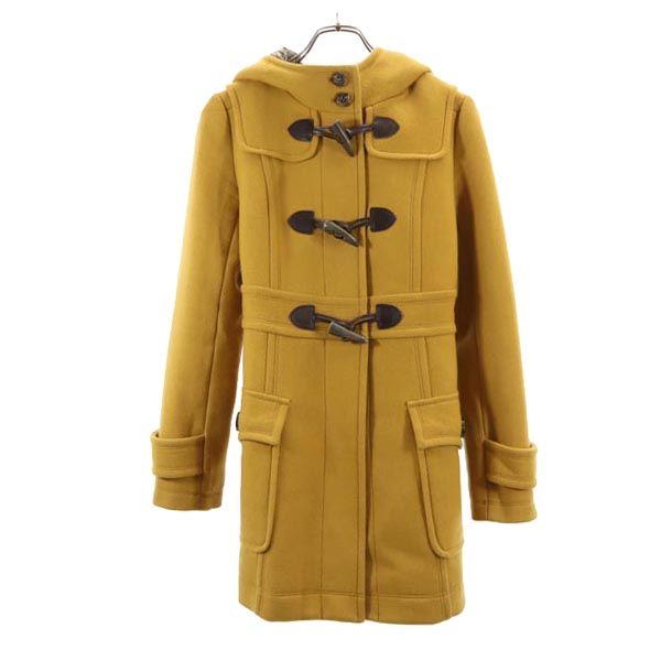 バーバリーブルーレーベル 三陽商会 ウールブレンド ダッフルコート 38 キャメル系 BURBERRY BLUE LABEL フード レディース