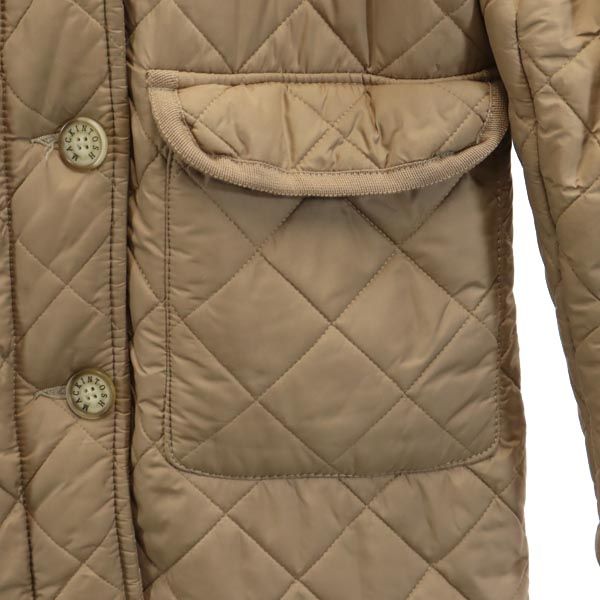 Mackintosh マッキントッシュ 英国製 長袖 キルティングコート 36 ベージュ 裏ファー レディース