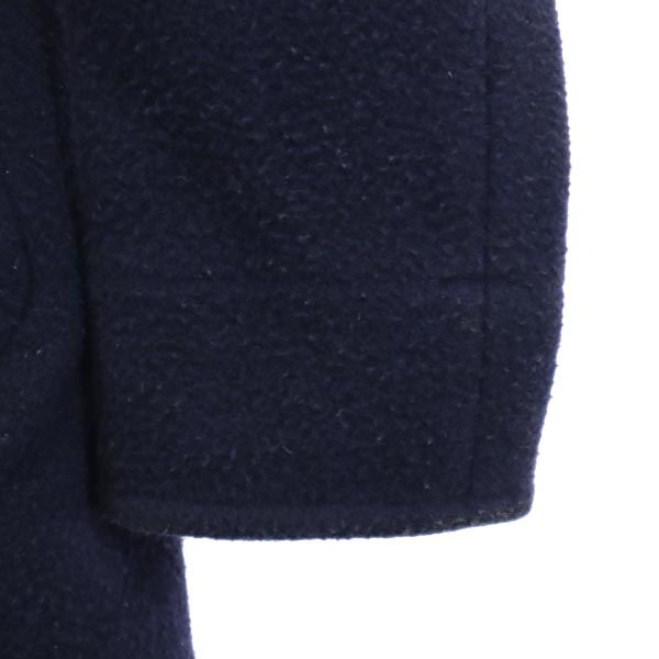 ダントン 日本製 フード付き コート 38 ネイビー Danton くるみボタン レディース