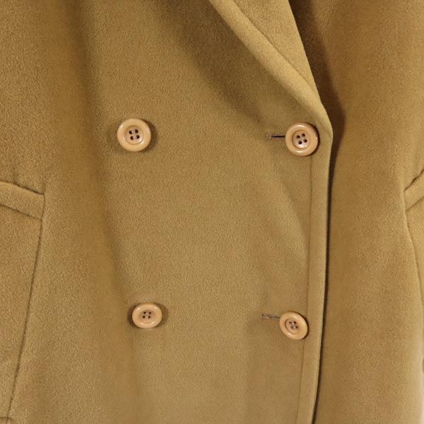 バーバリーズ 90s カシミヤブレンド オールド ダブル チェスターコート 7AR ベージュ Burberrys レディース