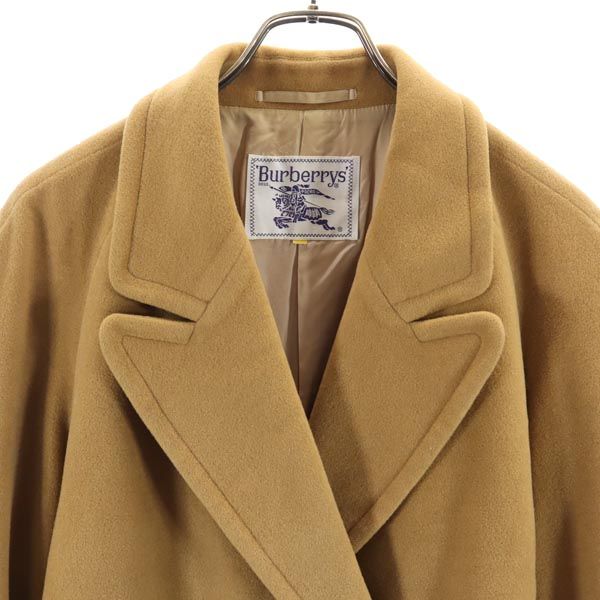 バーバリーズ 90s カシミヤブレンド オールド ダブル チェスターコート 7AR ベージュ Burberrys レディース