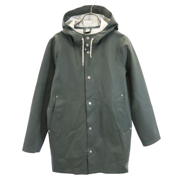 STUTTERHEIM ストゥッテルハイム 撥水加工 レインコート グリーン フード メンズ