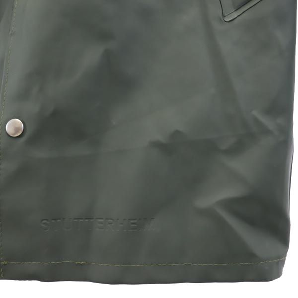 STUTTERHEIM ストゥッテルハイム 撥水加工 レインコート グリーン フード メンズ