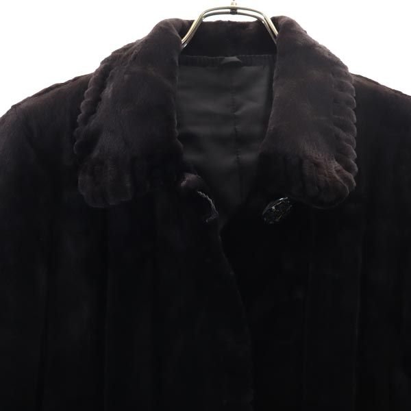 SAGA MINK サガミンク リアルファー 毛皮コート F ブラウン系 ハーフコート ジャケット レディース