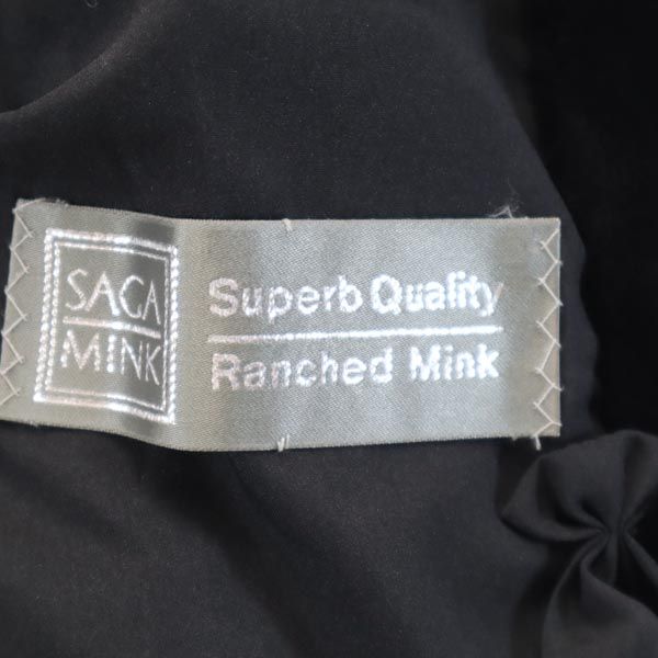 SAGA MINK サガミンク リアルファー 毛皮コート F ブラウン系 ハーフコート ジャケット レディース