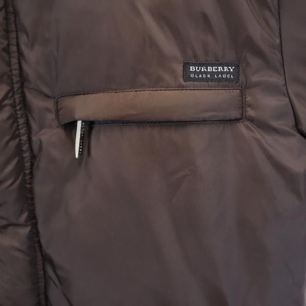 バーバリーブラックレーベル 三陽商会 ダウンコート M ブラウン BURBERRY BLACK LABEL メンズ