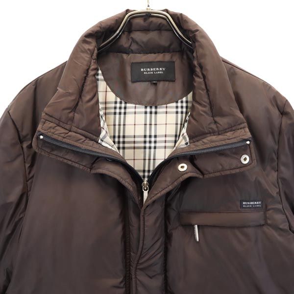 バーバリーブラックレーベル 三陽商会 ダウンコート M ブラウン BURBERRY BLACK LABEL メンズ