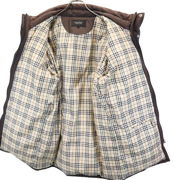 バーバリーブラックレーベル 三陽商会 ダウンコート M ブラウン BURBERRY BLACK LABEL メンズ