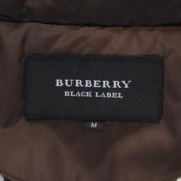 バーバリーブラックレーベル 三陽商会 ダウンコート M ブラウン BURBERRY BLACK LABEL メンズ
