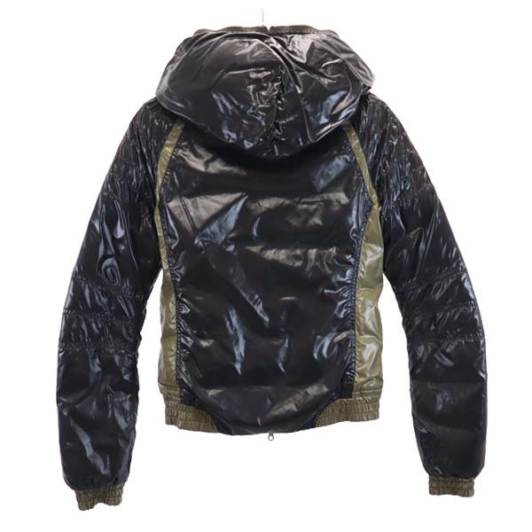 DUVETICA デュベティカ リバーシブル ダウンジャケット 40 ブラック/ブラウン系 フード レディース