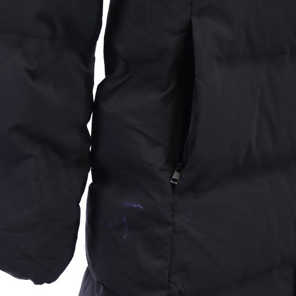 UNIQLO ユニクロ シームレス ショート ダウンコート L ネイビー フード レディース