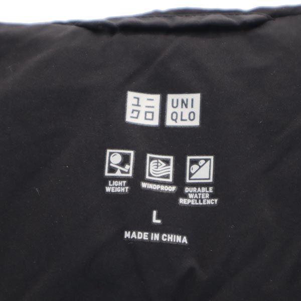 UNIQLO ユニクロ シームレス ショート ダウンコート L ネイビー フード レディース
