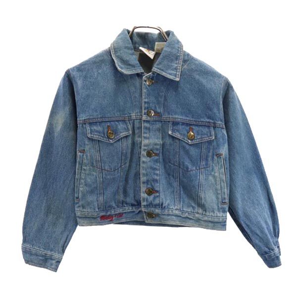 mickey & co. ミッキーアンドコー 90s オールド ミッキーマウス 立体ロゴ デニムジャケット S ジージャン レディース