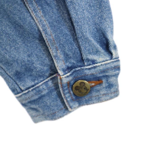 mickey & co. ミッキーアンドコー 90s オールド ミッキーマウス 立体ロゴ デニムジャケット S ジージャン レディース