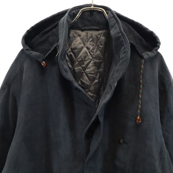 LANVIN ランバン 起毛 中綿ジャケット 46-34 ネイビー系 メンズ