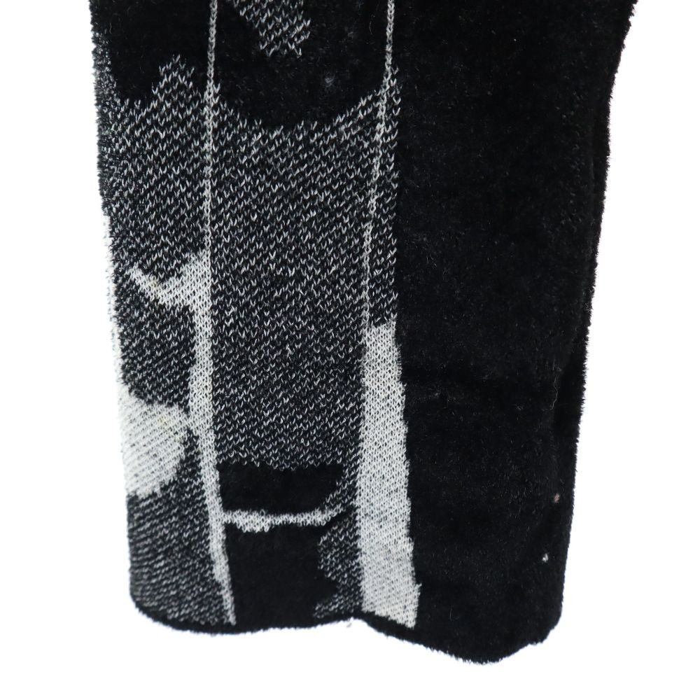 ヒロココシノ 総柄 長袖 セーター 38 ブラック系 HIROKO KOSHINO 日本製 レディース