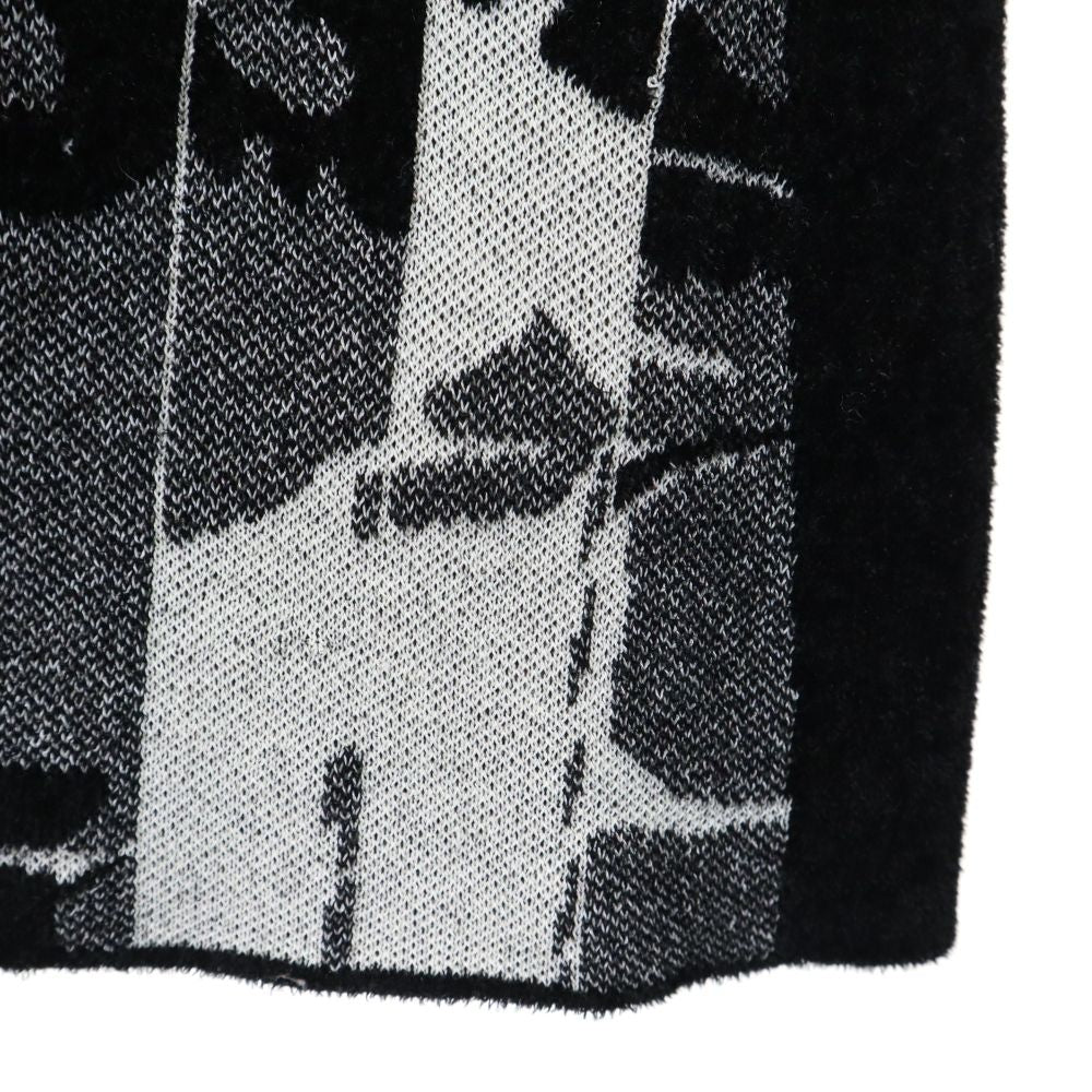 ヒロココシノ 総柄 長袖 セーター 38 ブラック系 HIROKO KOSHINO 日本製 レディース