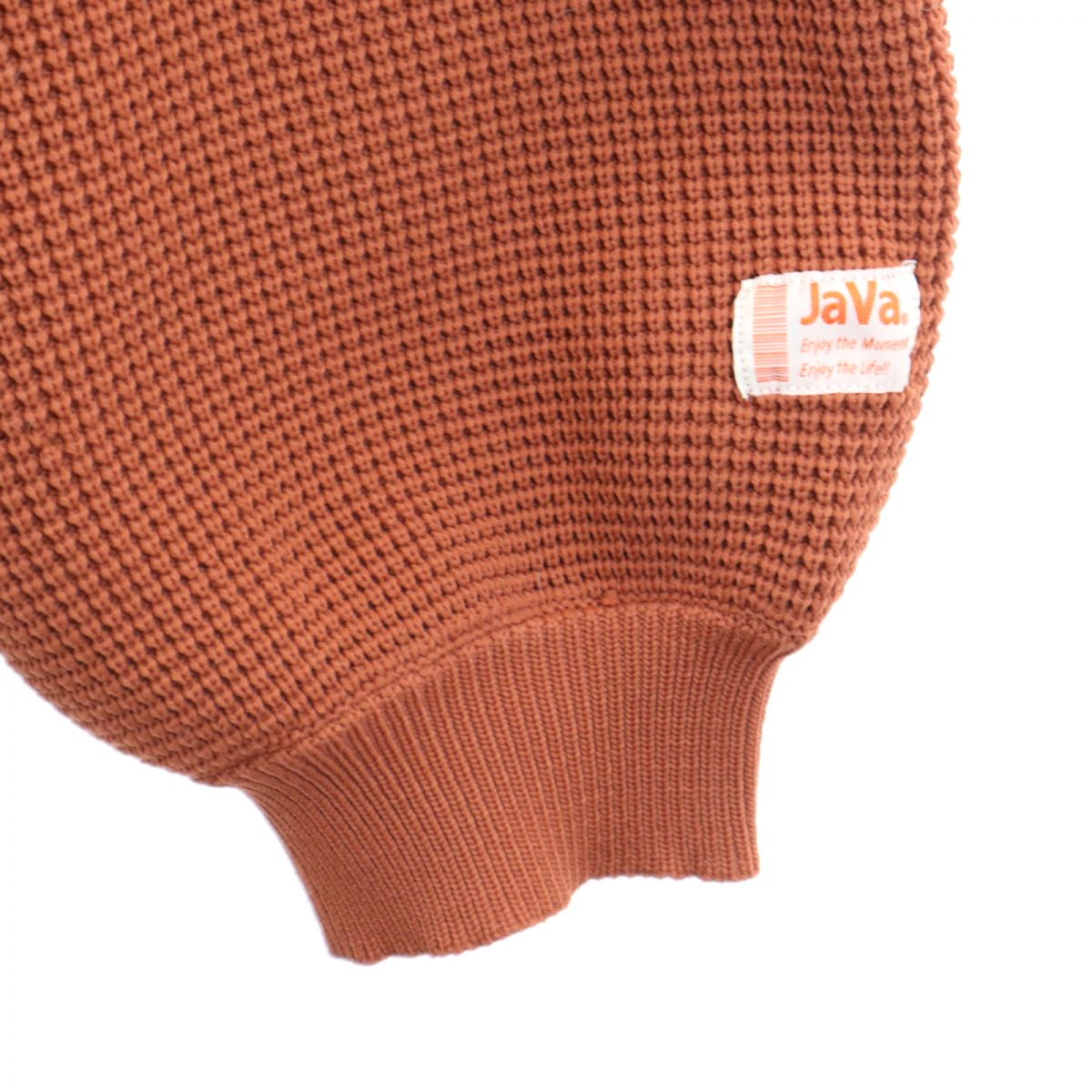 ジャバ 長袖 ニットジャケット XL テラコッタ JaVa メンズ