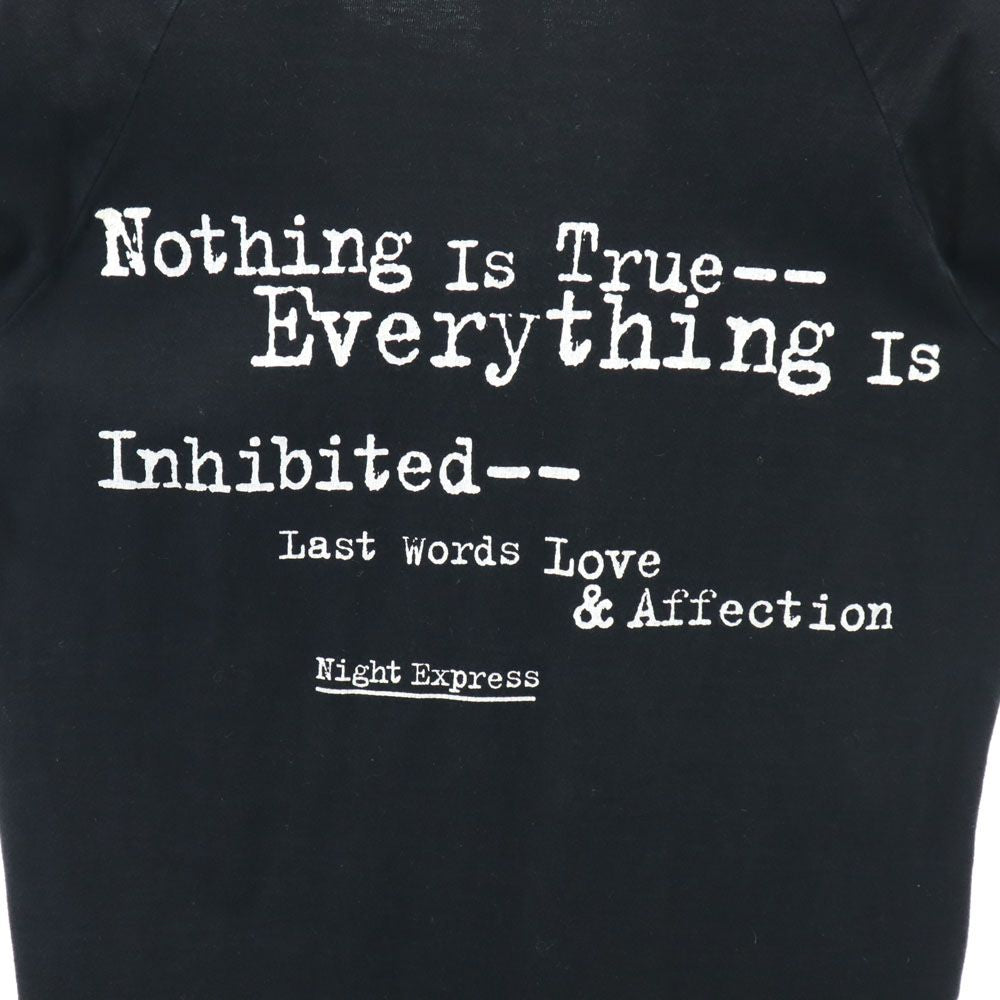 アタッチメント バックプリント 長袖 Tシャツ 3 ブラック ATTACHMENT ロンT メンズ