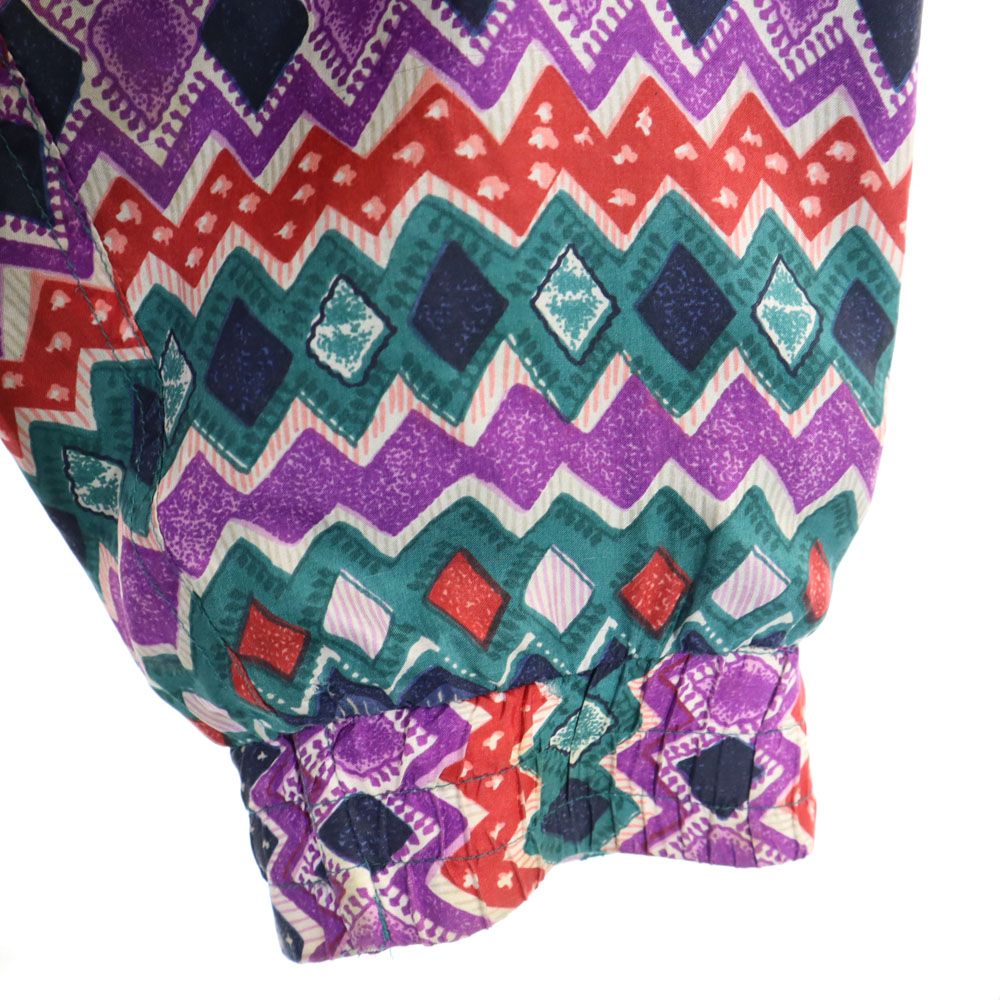 malcolm flowers 90s シルク オールド ブルゾン L グリーン 他 レディース