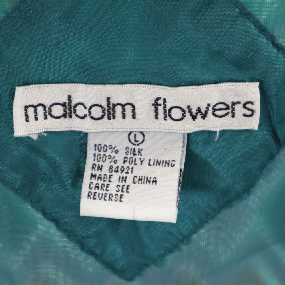 malcolm flowers 90s シルク オールド ブルゾン L グリーン 他 レディース