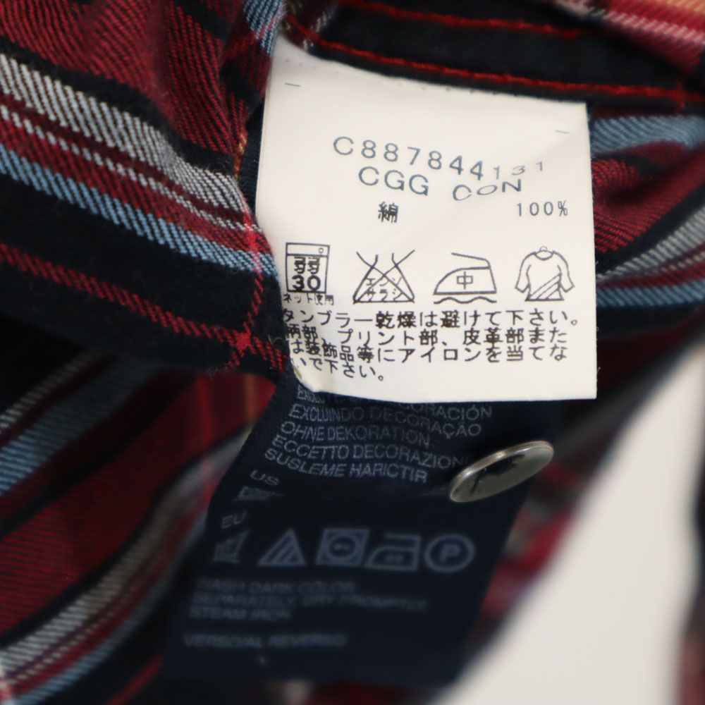 トミーヒルフィガー 長袖 チェックシャツ XL レッド系 TOMMY HILFIGER メンズ