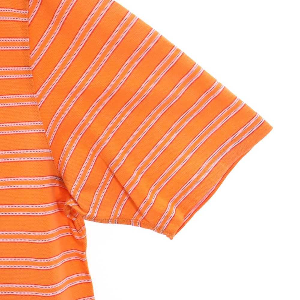 NIKE GOLF ナイキゴルフ ボーダー柄 ゴルフ 半袖 ポロシャツ L オレンジ系 メンズ