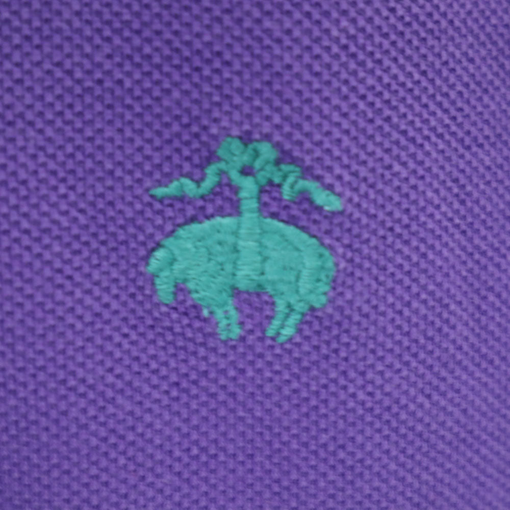 ブルックスブラザーズ 半袖 ポロシャツ S パープル系 Brooks Brothers 鹿の子地 メンズ