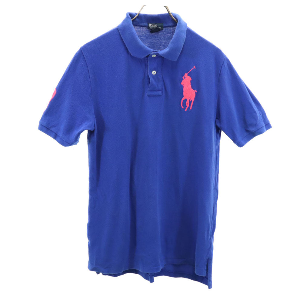 Polo by Ralph Lauren ポロバイラルフローレン ビッグポニー刺繍 半袖 ポロシャツ XL 18-20 ブルー キッズ