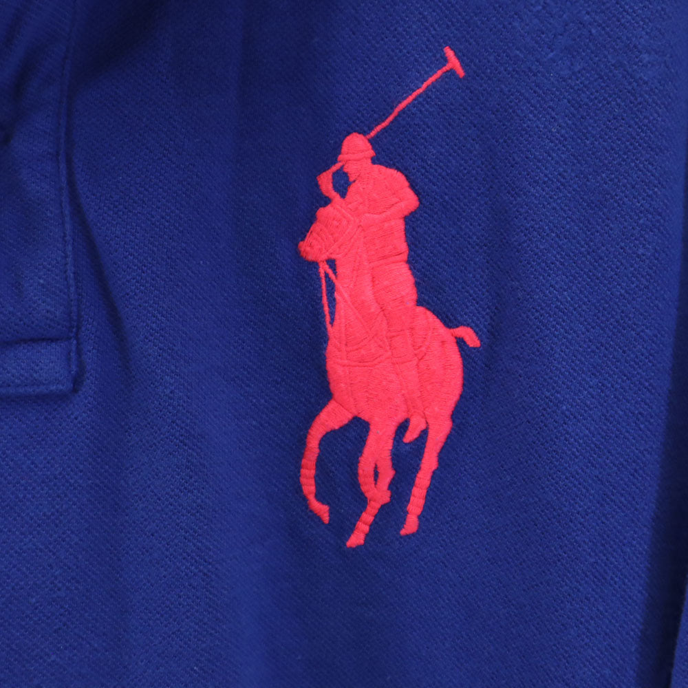 Polo by Ralph Lauren ポロバイラルフローレン ビッグポニー刺繍 半袖 ポロシャツ XL 18-20 ブルー キッズ
