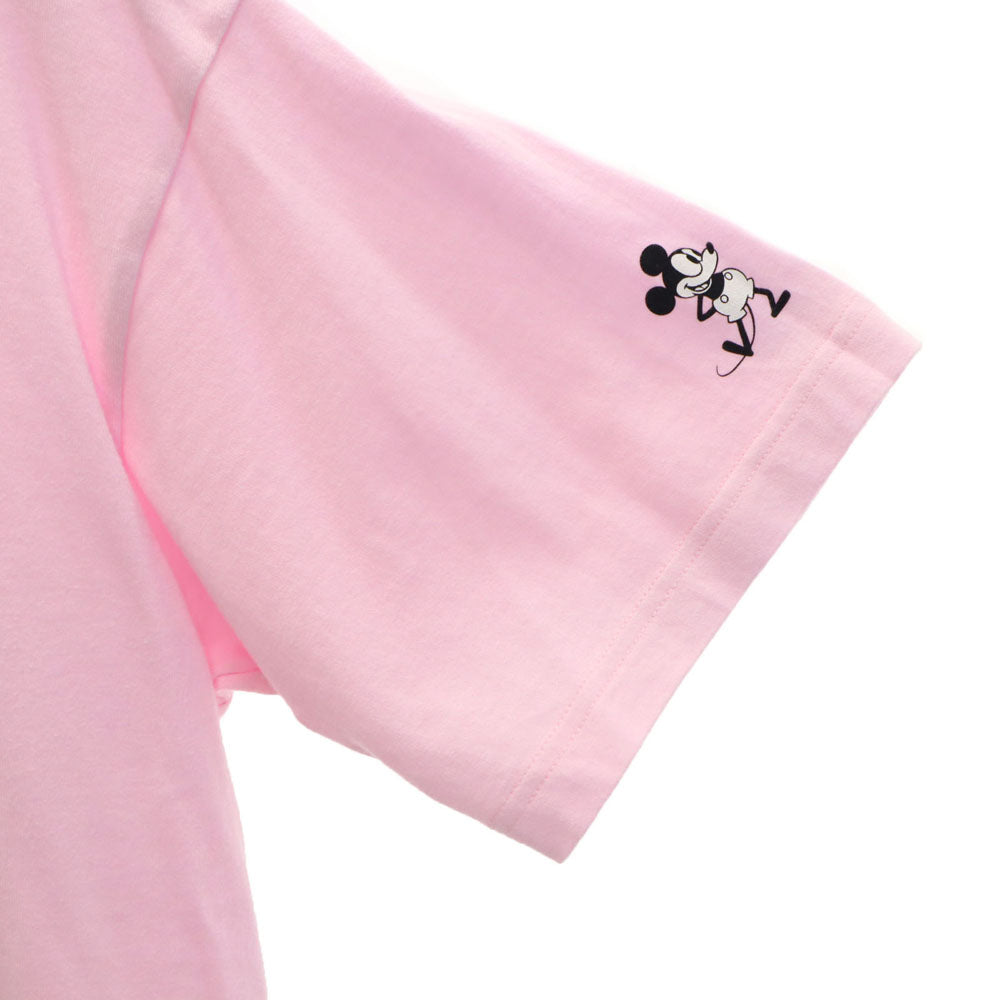 XLARGE エクストララージ 日本製 プリント ミッキー 半袖 Tシャツ S ピンク メンズ