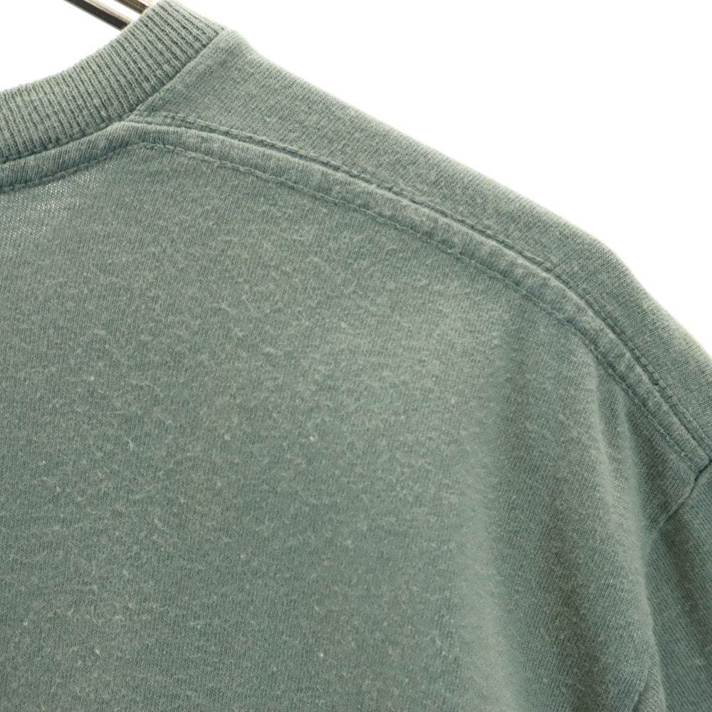 NECESSARY or UNNECESSARY ネセサリーオアアンネセサリー 日本製 プリント 半袖 Tシャツ L グリーン メンズ