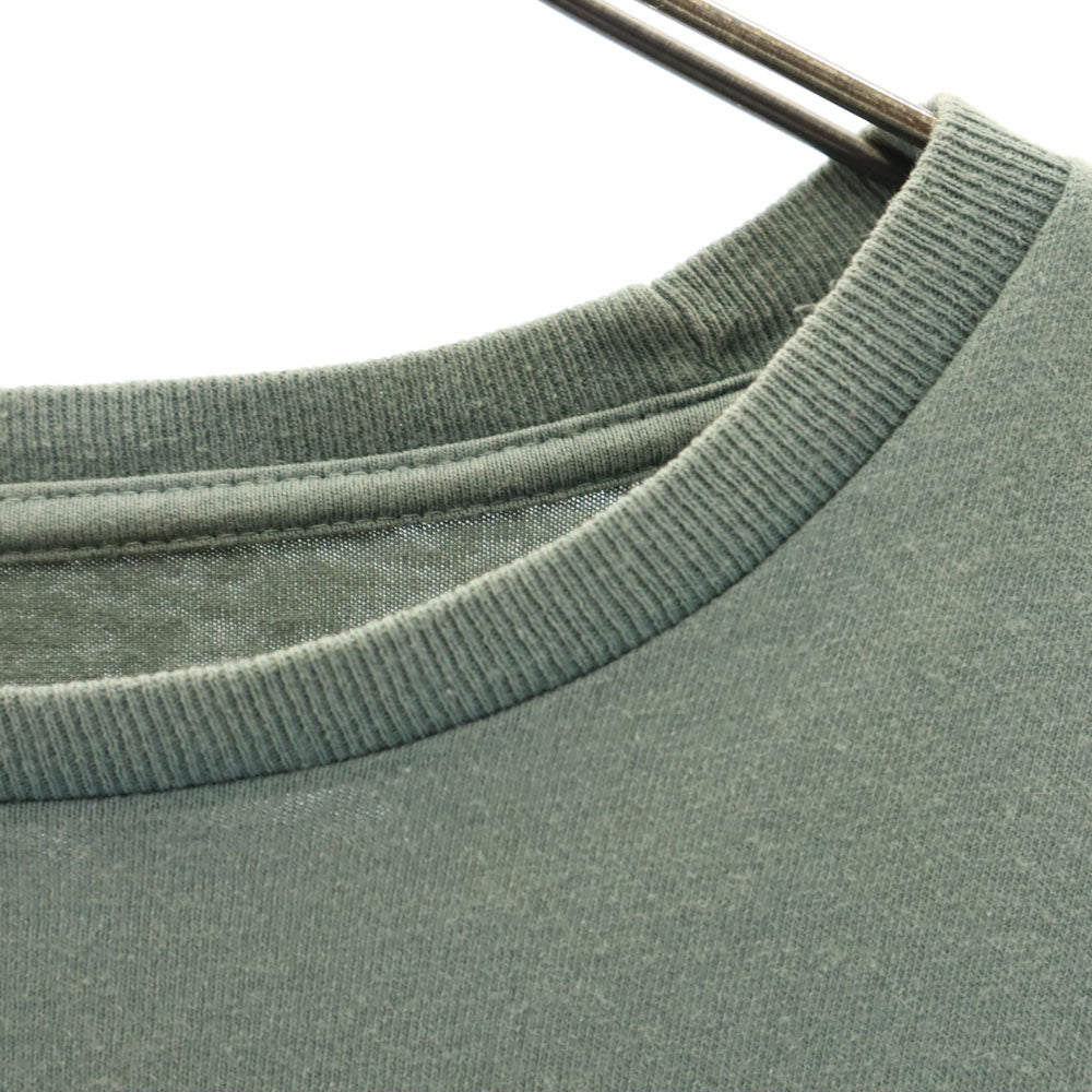 NECESSARY or UNNECESSARY ネセサリーオアアンネセサリー 日本製 プリント 半袖 Tシャツ L グリーン メンズ