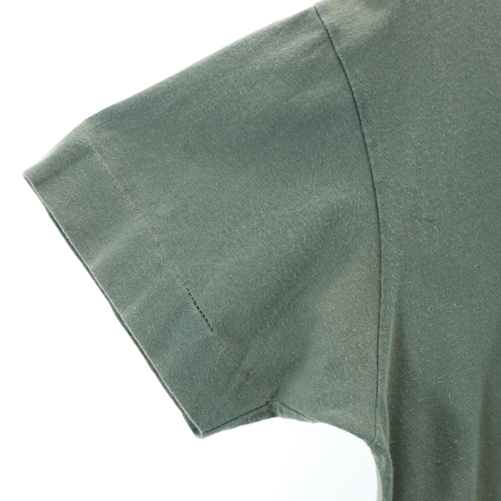 NECESSARY or UNNECESSARY ネセサリーオアアンネセサリー 日本製 プリント 半袖 Tシャツ L グリーン メンズ