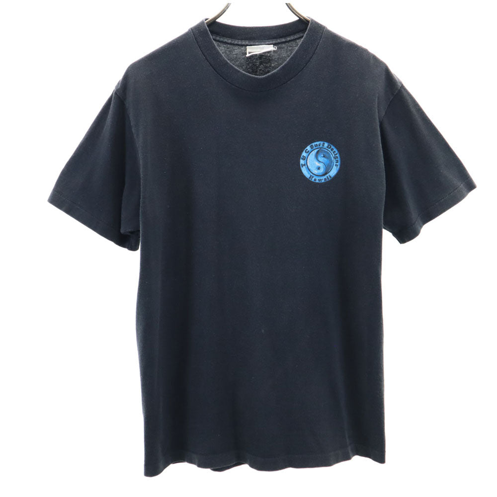 T&C Surf Designs T&C サーフデザインズ 90s USA製 オールド バックプリント 半袖 Tシャツ M グレー メンズ