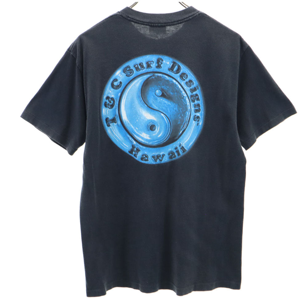 T&C Surf Designs T&C サーフデザインズ 90s USA製 オールド バックプリント 半袖 Tシャツ M グレー メンズ