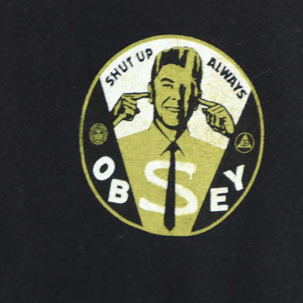 OBEY オベイ バックプリント 半袖 Tシャツ S ブラック メンズ