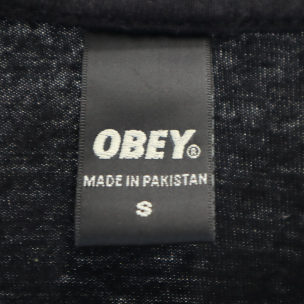 OBEY オベイ バックプリント 半袖 Tシャツ S ブラック メンズ
