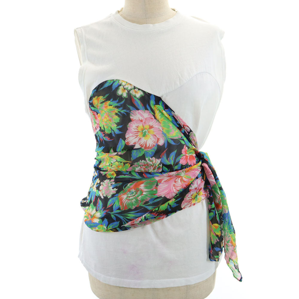 MSGM エムエスジーエム イタリア製 ノースリーブ カットソー XS ホワイト レディース