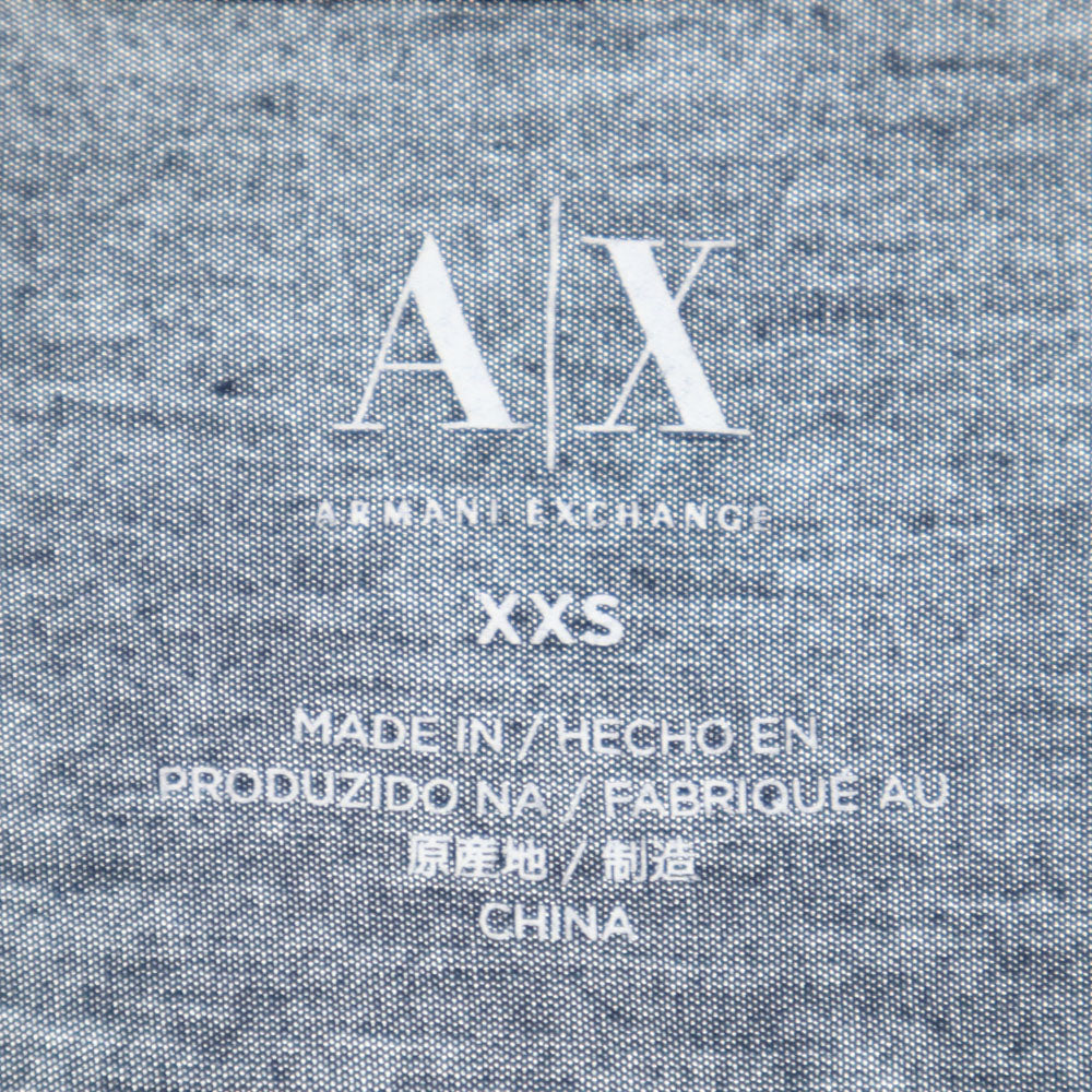 ARMANI EXCHANGE アルマーニエクスチェンジ 半袖 カットソー XXS ネイビー フレンチスリーブ レディース