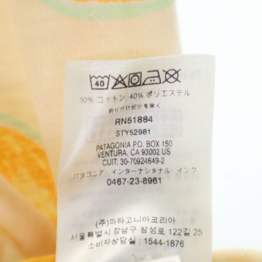 patagonia パタゴニア 20年製 アウトドア STY52981SP20 半袖 Tシャツ XS イエロー系 フレンチスリーブ レディース