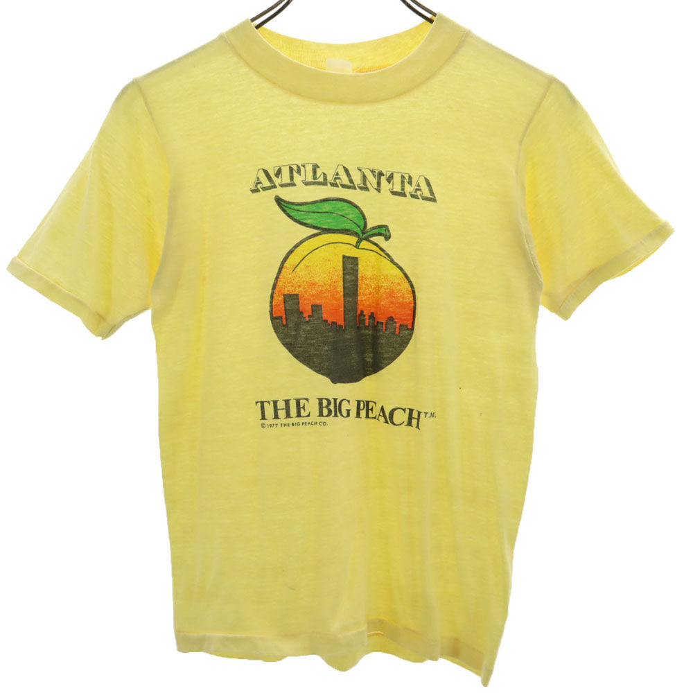 VINTAGE ヴィンテージ 70s 半袖 THE BIG PEACH Tシャツ イエロー アトランタ メンズ