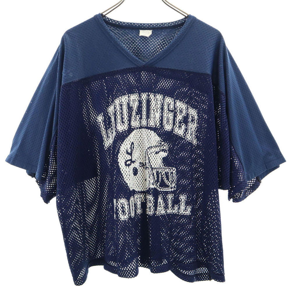 GUNTHER'S 90s オールド 半袖 ゲーム シャツ XXL ネイビー メッシュ ビッグサイズ メンズ